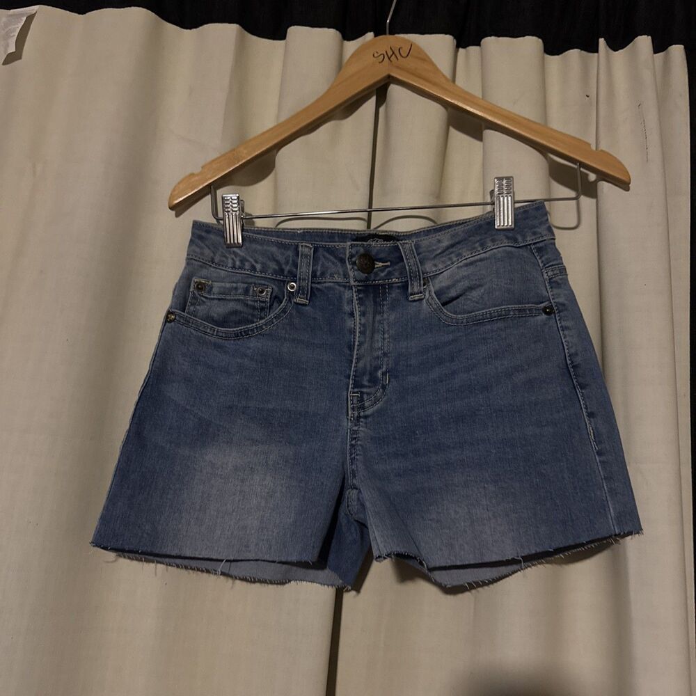 Ed Hardy Women's Blue Denim Cut Off Shorts Size 24